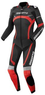 Bogotto Misano Ladies Black Red 2PC Leather Motorcycle Suit, Dames, Nieuw met kaartje, Bogotto, Combipak