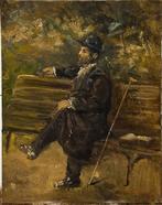 Scuola italiana (XIX-XX) - Nobiluomo, Antiek en Kunst