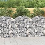 vidaXL Schanskorf gewelfd 100x30x100/120 cm gegalvaniseerd, Tuin en Terras, 100 cm of meer, Verzenden, Nieuw, Metaal