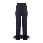 Nenette • zwarte pantalon met veren • XXS (IT38), Kleding | Dames, Verzenden, Zwart, Maat 34 (XS) of kleiner, Nenette