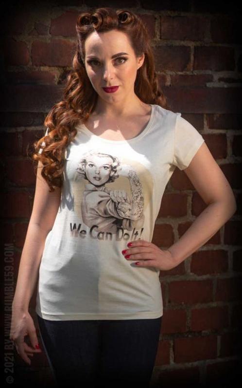 Rumble 59, Scoop Neck Marilyn can do it Tshirt., Kleding | Dames, Tops, Nieuw, Verzenden