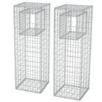 Schanskorf paal/plantenbak staal 50x50x160 cm 2st