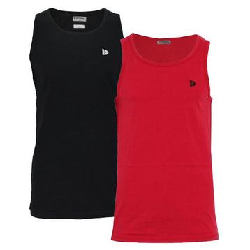 Donnay Donnay Heren - 2-Pack - Singlet James - Zwart & Rood beschikbaar voor biedingen