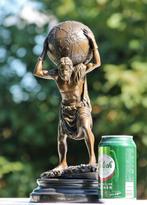 Beeld, atlas - 33 cm - marmer brons, Antiek en Kunst