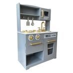 Houten speelgoed keuken – inclusief accessoires | antraciet