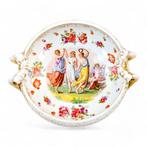 Antique German porcelain two-handled centrepiece bowl with