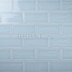 Wandtegel artic handvormlook 10x20cm licht blauw wandtegel, Nieuw, Ophalen of Verzenden, 10 m² of meer, Wandtegels