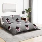 vidaXL Dekbedovertrekset 200x220 cm katoen grijs, Huis en Inrichting, Verzenden, Nieuw, Grijs