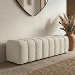 *WOONWINKEL* Bankje 160 Cm Naturel Stof, Verzenden, Nieuw, Stof