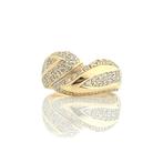 Ring - 14 karaat Geel goud - 0.70ct. tw. - Diamant -, Nieuw