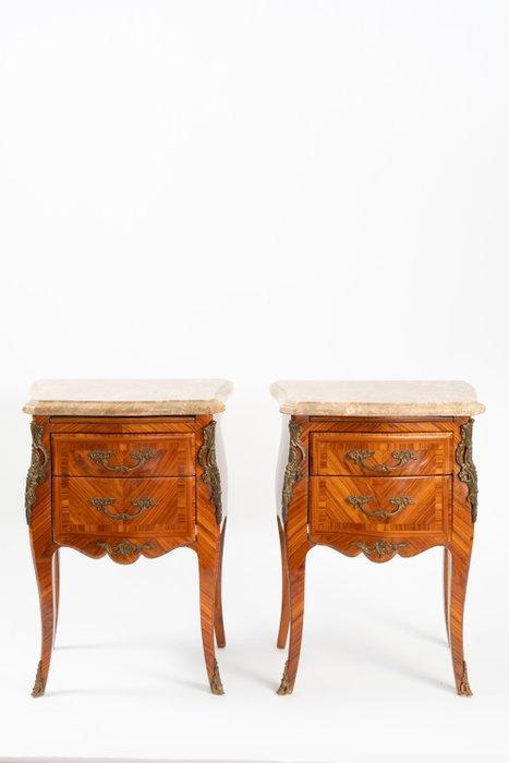 Nachtkastje - Brons, Esdoorn, Kersenhout, Mahonie, Walnoot, Antiek en Kunst, Curiosa en Brocante