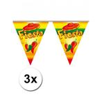 3x Mexicaans themafeest vlaggenlijn Fiesta - Mexicaans thema, Ophalen of Verzenden, Nieuw