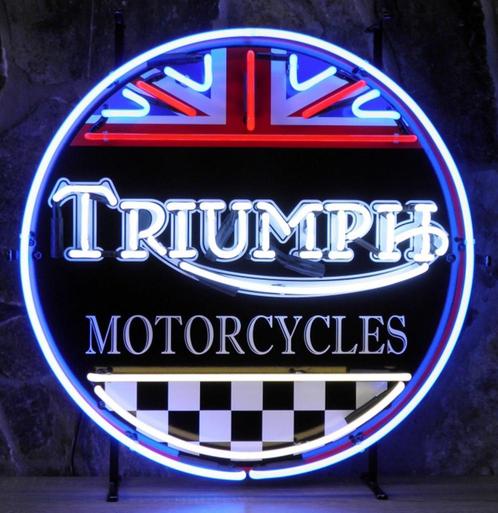 Triumph Motorcycles Neon Verlichting - 60 x 60 cm, Verzamelen, Automerken, Motoren en Formule 1, Ophalen