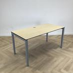 verstelbaar bureau 160x80 cm, Ahorn - grijs, Huis en Inrichting, Bureaus, Ophalen of Verzenden, In hoogte verstelbaar, Gebruikt