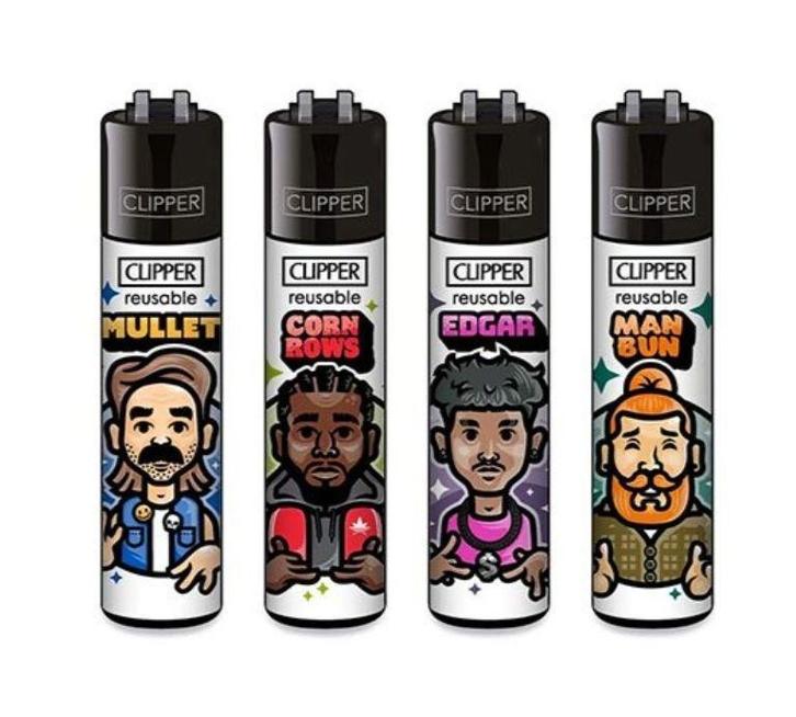Clipper aansteker - Men Haircuts - CP11 (4 stuks), Verzamelen, Rookartikelen, Aanstekers en Luciferdoosjes, Nieuw, Verzenden