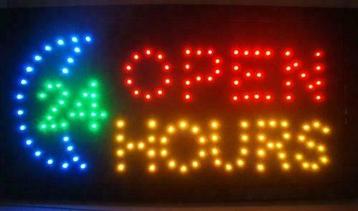 LED bord ' OPEN '  24 hours