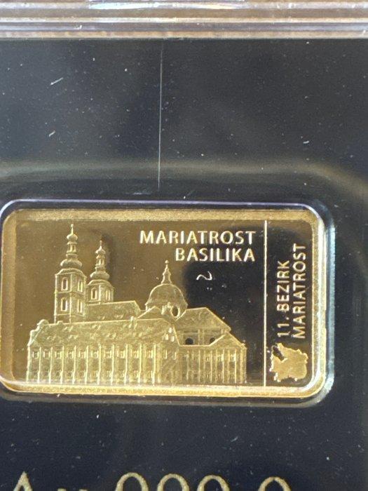 Oostenrijk. Gold bar Mariatrost Basilika ., 1/200 Oz (.999), Postzegels en Munten, Munten | Europa | Niet-Euromunten