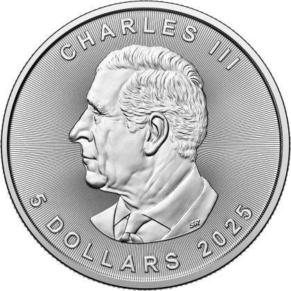 Canada. 5 Dollars 2025 Maple Leaf 1 oz (.9999) Silver Coin, Postzegels en Munten, Munten | Europa | Niet-Euromunten