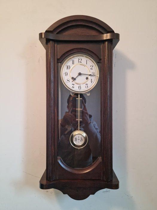 Regulateur wandklok - Franz Hermle & Sohn - Hout, Messing -, Antiek en Kunst, Antiek | Klokken