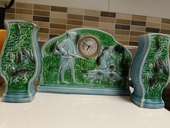 Pendule (3) - Sarreguemines - Art Deco Porselein - 1920-1930, Antiek en Kunst, Kunst | Designobjecten