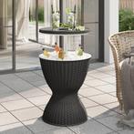 vidaXL IJskoeltafel 3-in-1 polypropeen zwart, Tuin en Terras, Tuintafels, Verzenden, Nieuw, Kunststof
