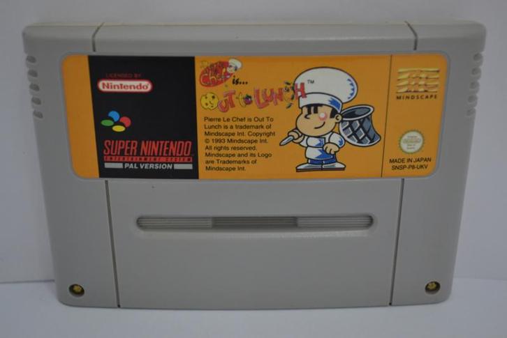 Pierre le Chef is... Out to Lunch (SNES UKV), Spelcomputers en Games, Games | Nintendo Super NES, Zo goed als nieuw, Verzenden