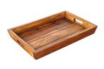 Decoratief dienblad MAKASSAR 45 cm massief houten, Huis en Inrichting, Woonaccessoires | Overige, Ophalen of Verzenden, Nieuw
