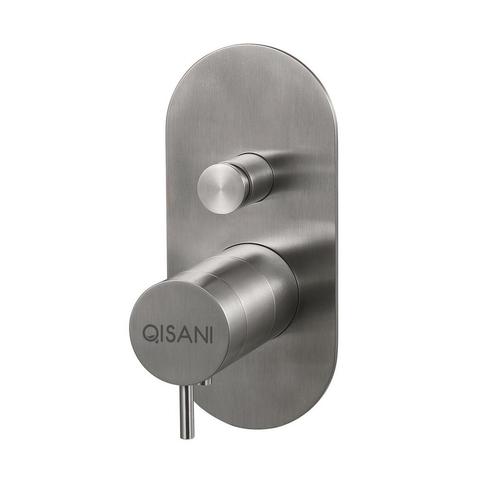 Inbouwkraan Qisani Flow Thermostatisch 2-weg Ovaal, Doe-het-zelf en Verbouw, Sanitair, Kraan, Nieuw, Chroom, Ophalen of Verzenden