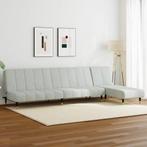 vidaXL 2-delige Loungeset fluweel lichtgrijs, Verzenden, Nieuw, Vierpersoons of meer, Stof