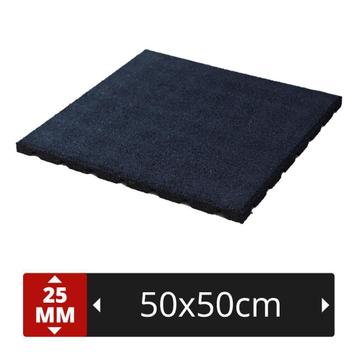 Rubber tegel 50x50x2,5cm zwart tuin dak terras platdak balko beschikbaar voor biedingen