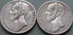 Nederland. Willem II. 1 Gulden 1847 en 1848 (Zonder, Postzegels en Munten, Munten | Nederland