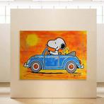 Rafael Vicente - Snoopy & Woodstock Travel by Blue VW Beetle