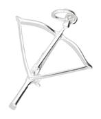 Zilveren Kruisboog ketting hanger, Verzenden, Nieuw