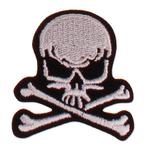 Strijkapplicatie Schedel - Skull & Bones zwart/wit 5,5x5cm N, Nieuw, Ophalen of Verzenden