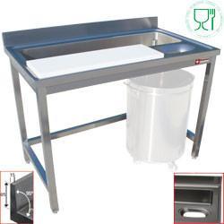 RVS Spoeltafel | Spoelbak midden | 180x70x88 cm, Zakelijke goederen, Horeca | Meubilair en Inrichting, Verzenden
