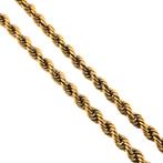 Gouden gedraaide schakel ketting | 42 cm (gouden ketting), Ophalen of Verzenden, Gebruikt, Overige kleuren, Goud
