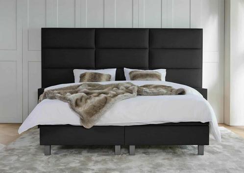ACTIE! Boxspring Lissabon 160 200 Zwart, Huis en Inrichting, Slaapkamer | Boxsprings, 160 cm, 200 cm, Zwart, Tweepersoons, Nieuw