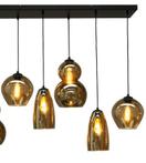 Moderne zwarte hanglamp Quinto smoke 5 lichts 130×25
