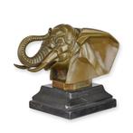 sculptuur, Art Deco Style Bronze Elephant Head – after