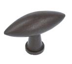 Knop ovaal puntig ijzer geroest 70 x 25 mm, Ophalen of Verzenden, Nieuw