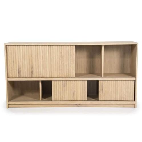 Dressoir Milo - 180cm - Naturel - 96208 - dressoirs, Huis en Inrichting, Kasten | Dressoirs, Nieuw, Overige materialen