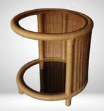 Bijzettafel - Bamboe met twee originele geharde glasbladen -