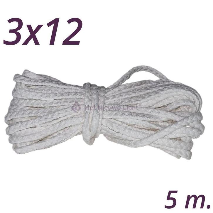 Kaarsen maken lont 3x12, Hobby en Vrije tijd, Knutselen, Nieuw, Materiaal, Ophalen of Verzenden