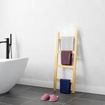 [en.casa] Handdoekrek Luumäki 120x47x2 cm houtkleurig, Huis en Inrichting, Verzenden, Nieuw