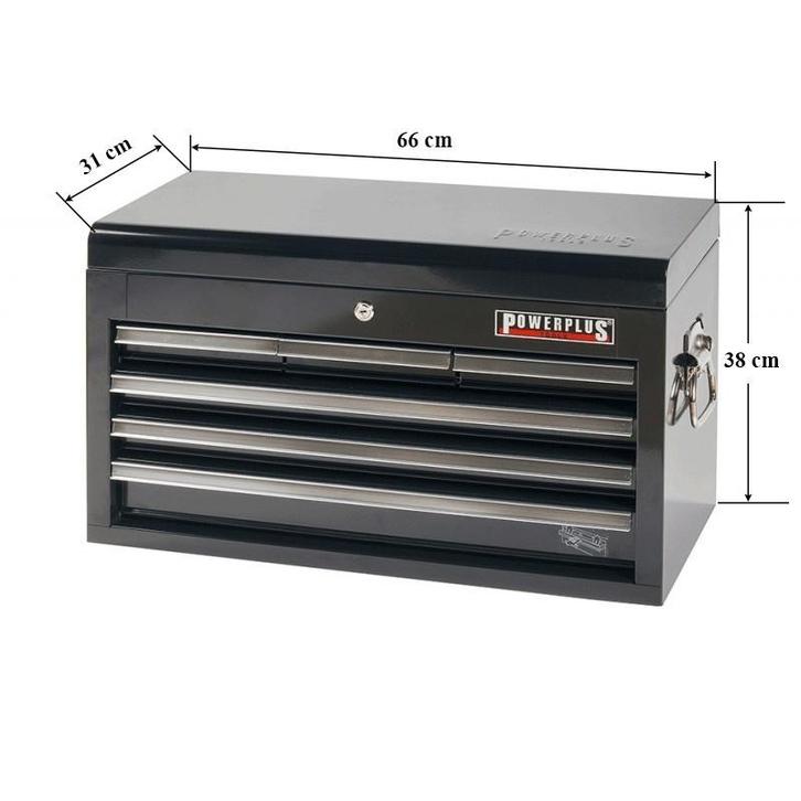 Gereedschapskist zwart 6 laden met quick lock, Doe-het-zelf en Verbouw, Werkbanken, Ophalen of Verzenden