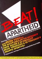 Poster over het Beat! Apartheid festival in Amsterdam, Verzamelen, Verzenden, Nieuw, Overige onderwerpen, Met lijst