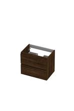 Onderkast INK 2 laden greeploos met houten keerlijst 60 cm x, Ophalen of Verzenden, Nieuw, Bad