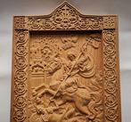 Icoon - Prachtige houtsnijwerk van Sint Demetrius van, Antiek en Kunst