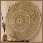 Ronde handgemaakte wanddecoratie van beige jute | D130cm, Ophalen, Nieuw