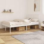 vidaXL Bedframe met hoofdbord metaal wit 120x190 cm, Huis en Inrichting, Verzenden, Wit, Nieuw, 190 cm of minder